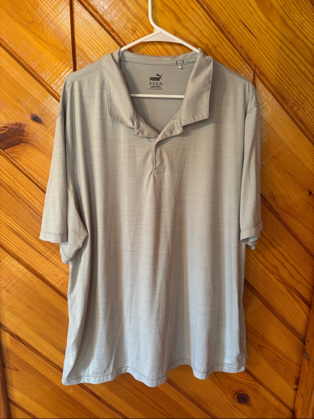 PUMA Men's Gray Short-Sleeve Polo Shirt